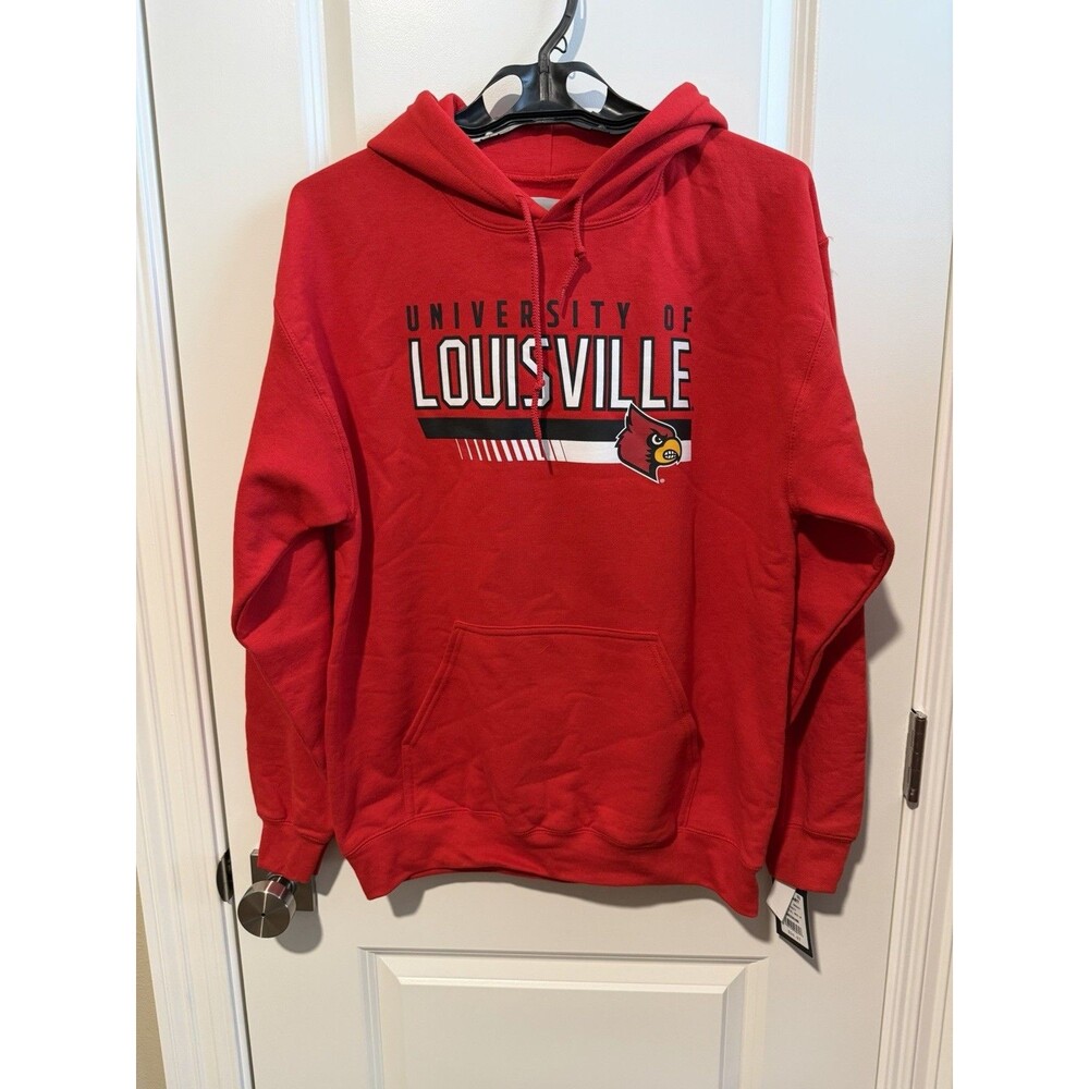 Louisville Cardinals Hoodie Mens M Red Captivating Apparel NCAA NWT